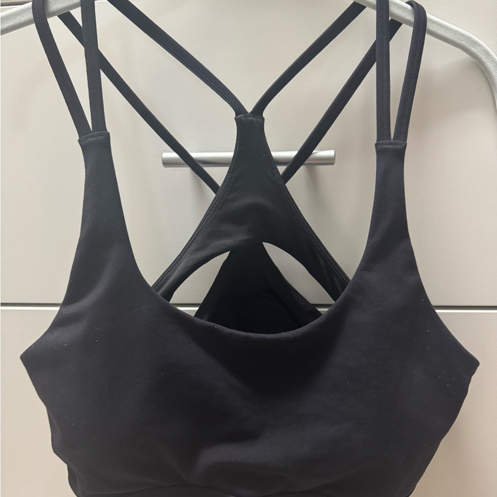 ALO Yoga Black Strappy Sports Bra